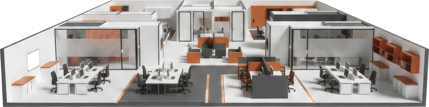 Entregamos evolução, flexibilidade e inteligência corporativa aplicada ao espaço físico.